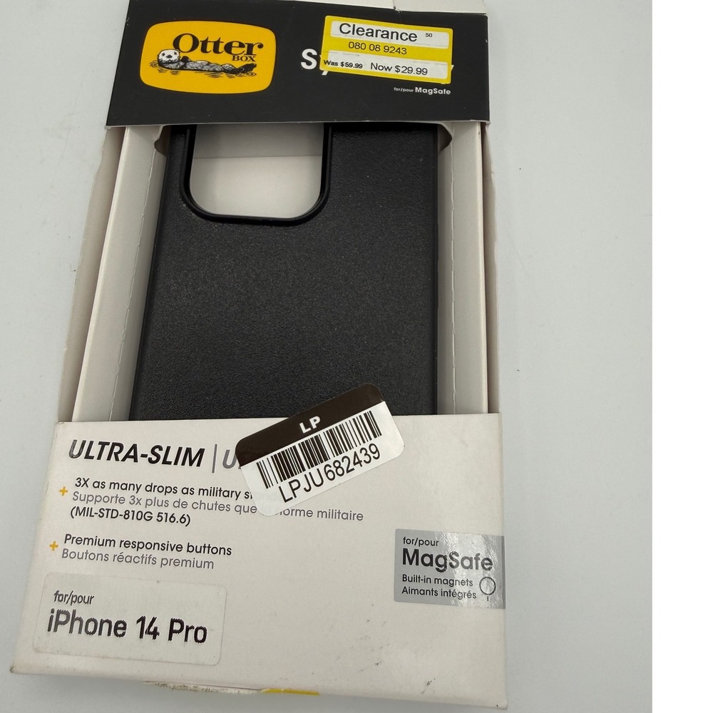 OtterBox Symmetry Series+ iPhone 14 Pro Black New MagSafe Ultra Slim Case